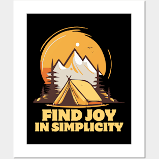 Find Joy In Simplicity Inspirational Quote Posters and Art